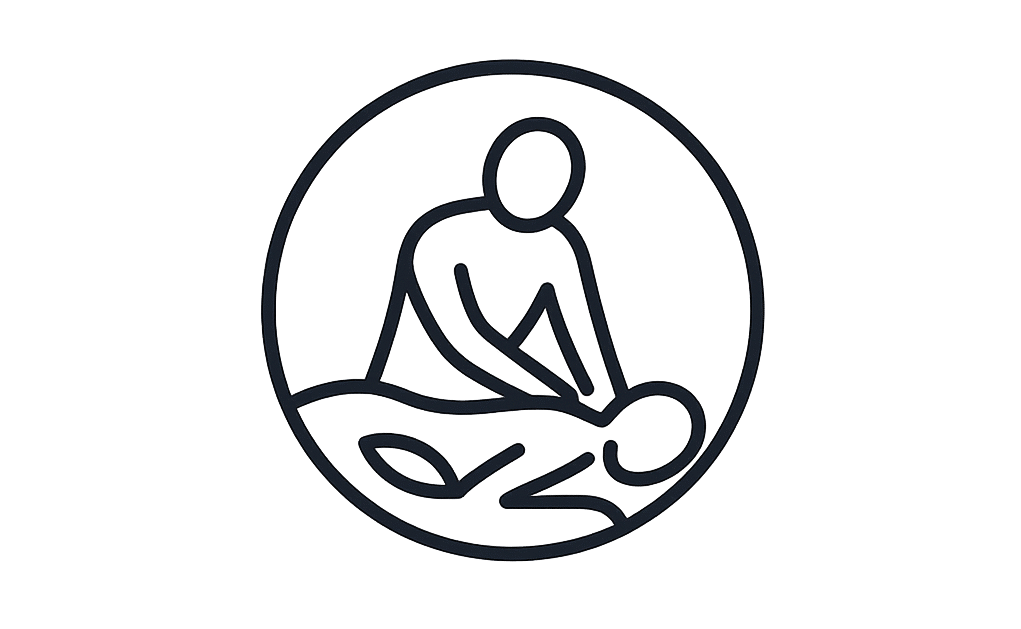 Icône minimaliste de massage thérapeutique